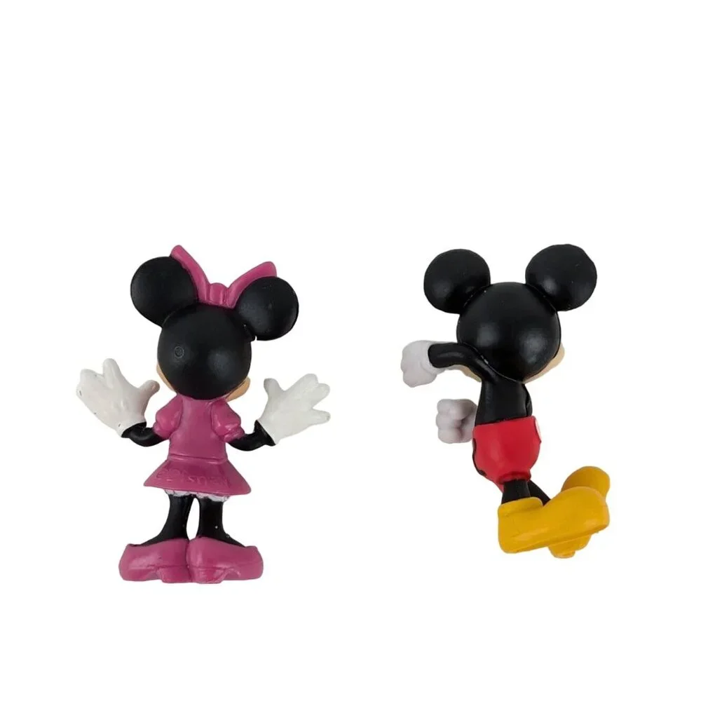 Disney Mickey Minnie Mouse Pluto Chip Action Figure Toy Lot of‎ 4 Cake Toppers
